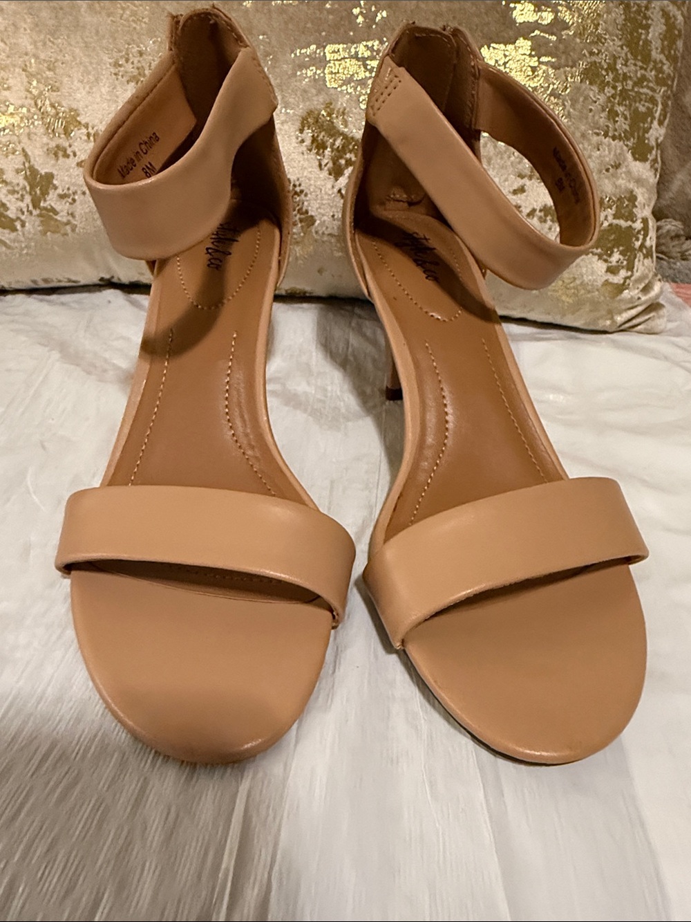 Style & Co Nude Ankle Strap Heel Sandals Size 8M - Picture 4 of 10